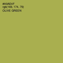 #A9AE4F - Olive Green Color Image