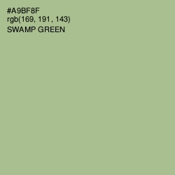 #A9BF8F - Swamp Green Color Image