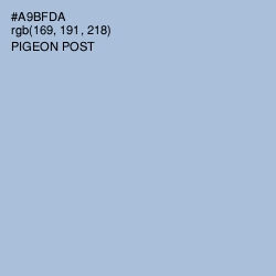 #A9BFDA - Pigeon Post Color Image