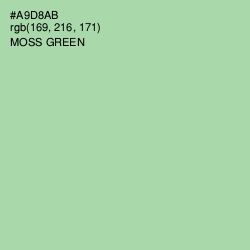 #A9D8AB - Moss Green Color Image