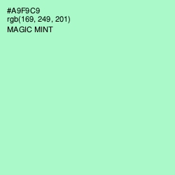 #A9F9C9 - Magic Mint Color Image