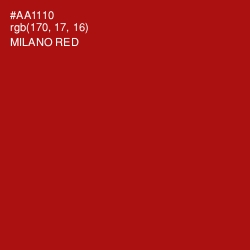 #AA1110 - Milano Red Color Image