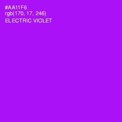 #AA11F6 - Electric Violet Color Image