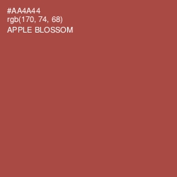 #AA4A44 - Apple Blossom Color Image
