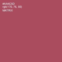 #AA4C5D - Matrix Color Image