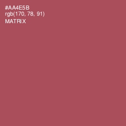 #AA4E5B - Matrix Color Image