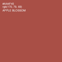 #AA4F45 - Apple Blossom Color Image