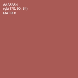 #AA5A54 - Matrix Color Image
