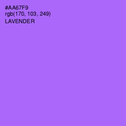 #AA67F9 - Lavender Color Image