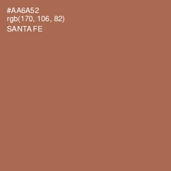 #AA6A52 - Santa Fe Color Image