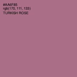 #AA6F85 - Turkish Rose Color Image