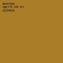 #AA7D29 - Copper Color Image