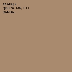 #AA8A6F - Sandal Color Image