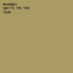 #AA9B64 - Teak Color Image