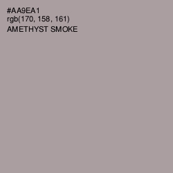 #AA9EA1 - Amethyst Smoke Color Image