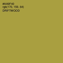 #AA9F40 - Driftwood Color Image