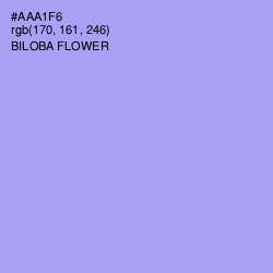 #AAA1F6 - Biloba Flower Color Image