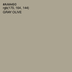 #AAA490 - Gray Olive Color Image