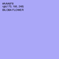 #AAA6F8 - Biloba Flower Color Image