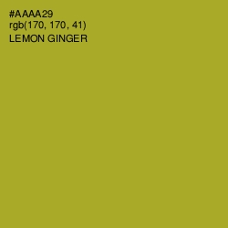 #AAAA29 - Lemon Ginger Color Image