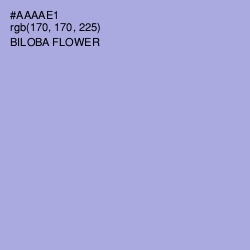#AAAAE1 - Biloba Flower Color Image