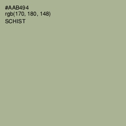 #AAB494 - Schist Color Image