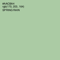 #AACBA4 - Spring Rain Color Image