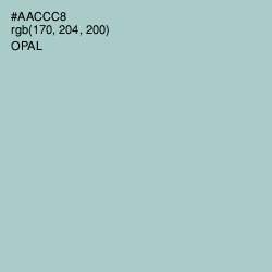 #AACCC8 - Opal Color Image