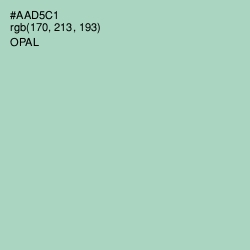 #AAD5C1 - Opal Color Image