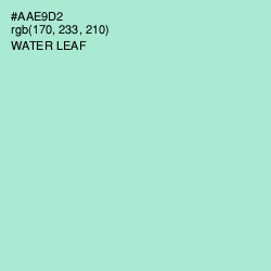 #AAE9D2 - Water Leaf Color Image