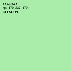 #AAEDAA - Celadon Color Image
