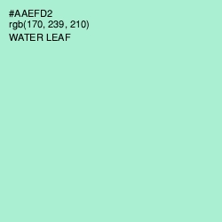 #AAEFD2 - Water Leaf Color Image