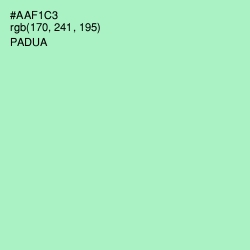 #AAF1C3 - Padua Color Image