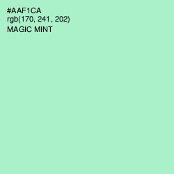 #AAF1CA - Magic Mint Color Image