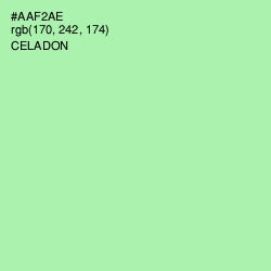 #AAF2AE - Celadon Color Image