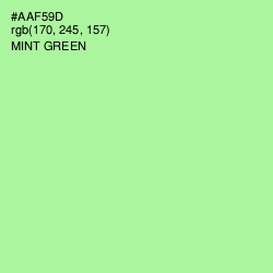 #AAF59D - Mint Green Color Image