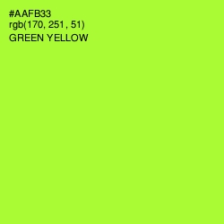 #AAFB33 - Green Yellow Color Image