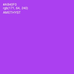 #AB40F0 - Amethyst Color Image
