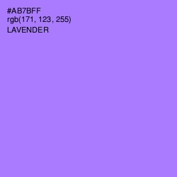 #AB7BFF - Lavender Color Image