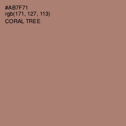 #AB7F71 - Coral Tree Color Image