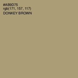 #AB9D75 - Donkey Brown Color Image