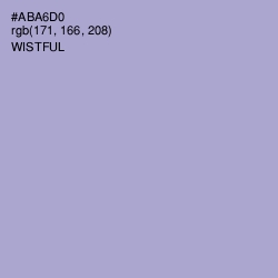 #ABA6D0 - Wistful Color Image