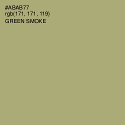 #ABAB77 - Green Smoke Color Image