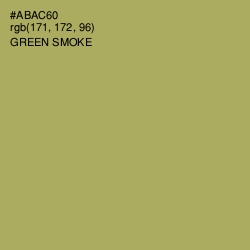 #ABAC60 - Green Smoke Color Image