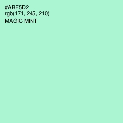 #ABF5D2 - Magic Mint Color Image