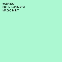 #ABF8D2 - Magic Mint Color Image