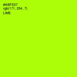 #ABFE07 - Lime Color Image
