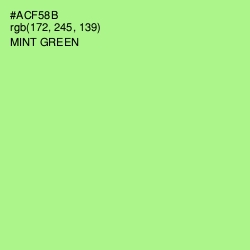 #ACF58B - Mint Green Color Image