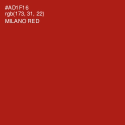 #AD1F16 - Milano Red Color Image