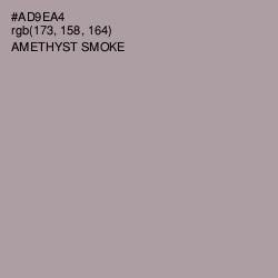 #AD9EA4 - Amethyst Smoke Color Image
